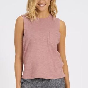 Vuori Sunset Athleisure Muscle Sleeveless Tank Top Burnt Clay Sz Extra Small XS